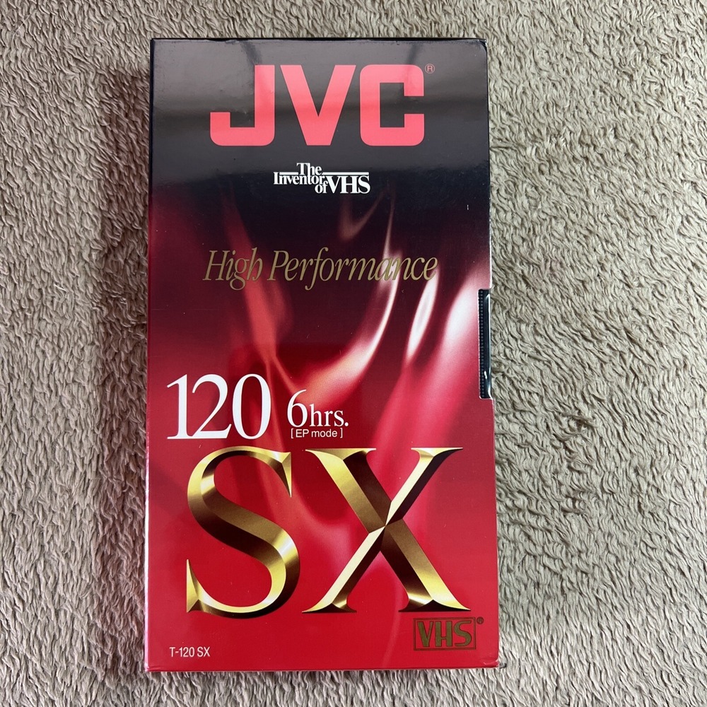 JVC High Performance T-120 SX‎ VHS SP 120 min EP 6 Hours Sealed Brand New
